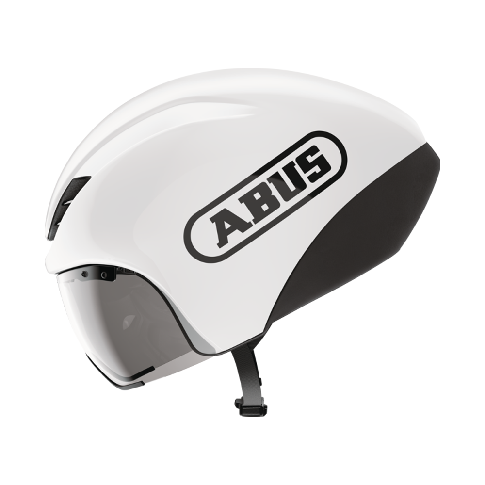 Abus Gamechanger TT 1.1 Helmet shiny white aero time trial track