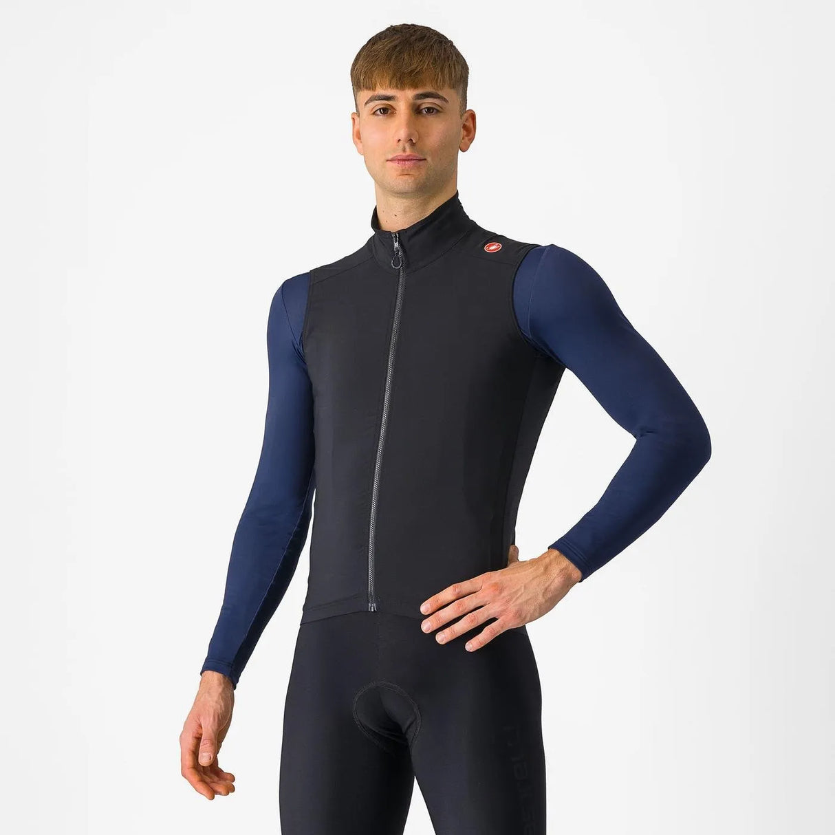 Castelli Espresso Men Vest light black thermal wind vest