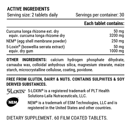 PILLAR Motion Armour Joint Longevity Tablets