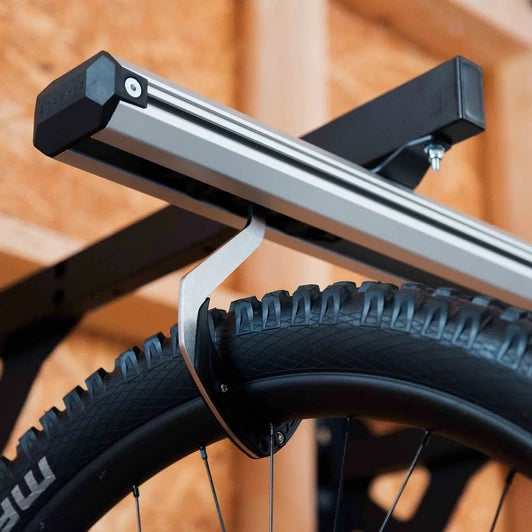 Stashed SpaceRail Bike Storage System for Wall - 4 Hooks