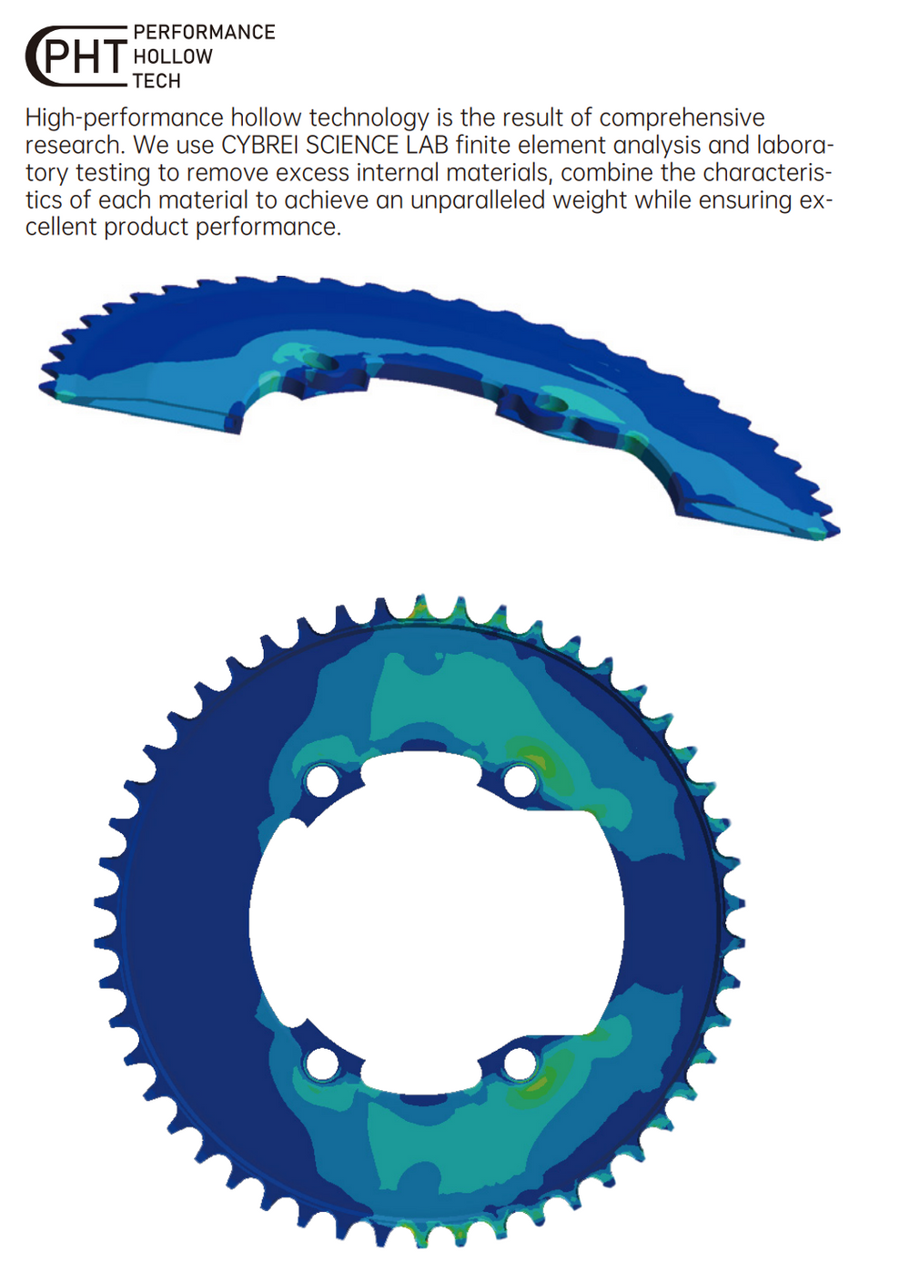 Cybrei Metarbon Aero Carbon Fiber Composite 2X Chainrings