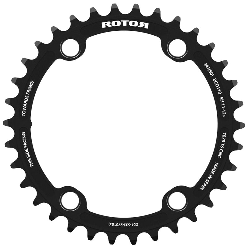 Rotor Round Ring BCD 110x4 44T(56&58) 11-12Speed Inner Chainring - Wolfis