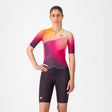 Castelli Free Sanremo 3 Women's Suit short sleeve dark night orange
