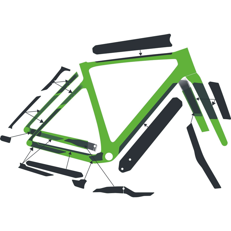Syncros Addict Gravel Frame Protection Kit Clear Gloss