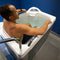 Person submerged in Avantopool's cold water pool for muscle recovery and pain relief.