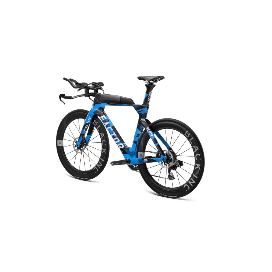 Factor Slick Eco Red + Power Meter Triathlon Bike