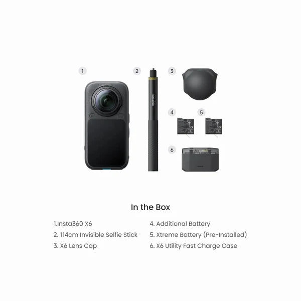 Insta360 X6 Essentials Bundle 8K 360 Camera