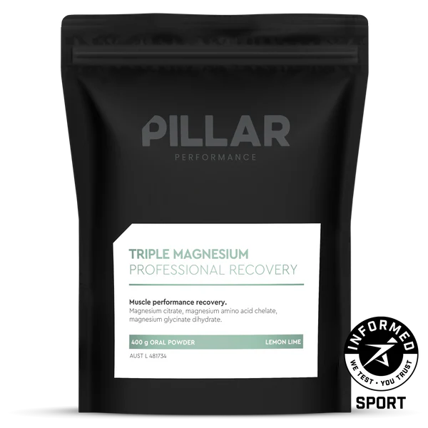 Pillar Triple Magnesium Lemon Lime 400g bulk pouch sleep recovery