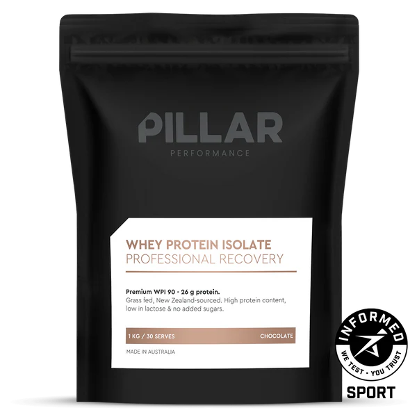 Pillar Whey Protein Isolate grass-fed 1kg New Zealand WPI chocolate vanilla