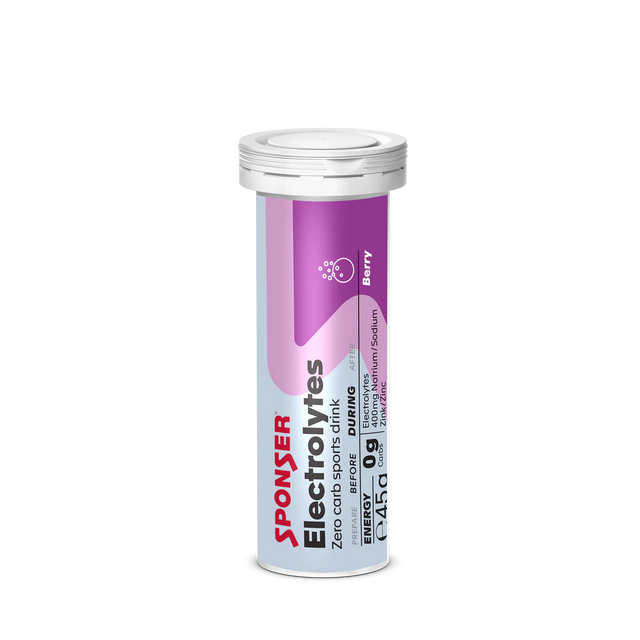Sponser Electrolytes Zero Carbs effervescent tabs berry lemon fruitmix cherry