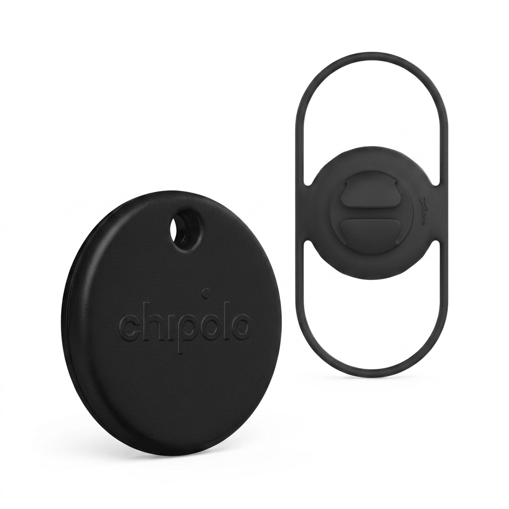 Chipolo POP Tracking Tag + Bone Universal Tag Strap