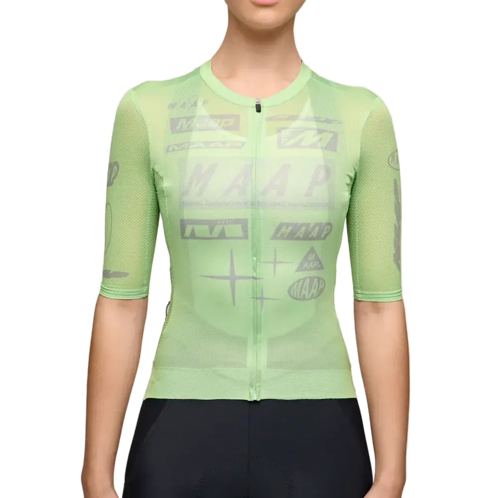 MAAP Women's Drome Pro Air Jersey 3.0 foam green open mesh breathability