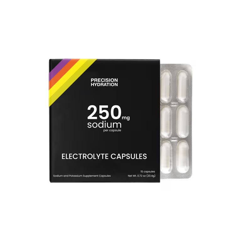 Precision Fuel Hydration 250 Electrolyte Capsules blister pack race day