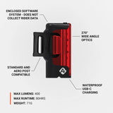 Lezyne Strip Pro Ai Alert 400+ Rear Light Black