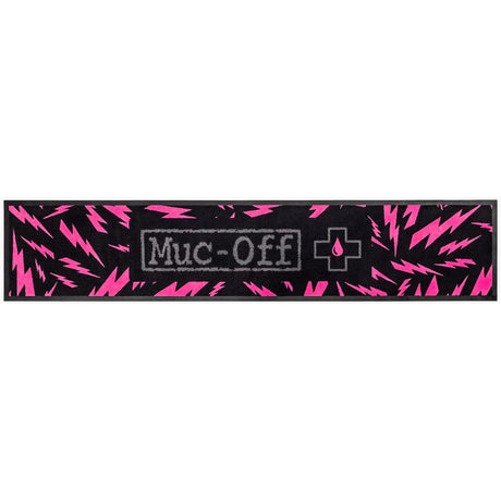 Muc-Off Absorbent Bike Mat black pink workshop floor