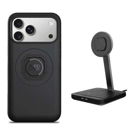 Quad Lock iPhone 17 Series MAG Case + Dual Desktop Wireless Charger Bundle