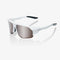 100% Norvik Soft Tact White / Hyper Silver Mirror Lens Eyewear - Wolfis