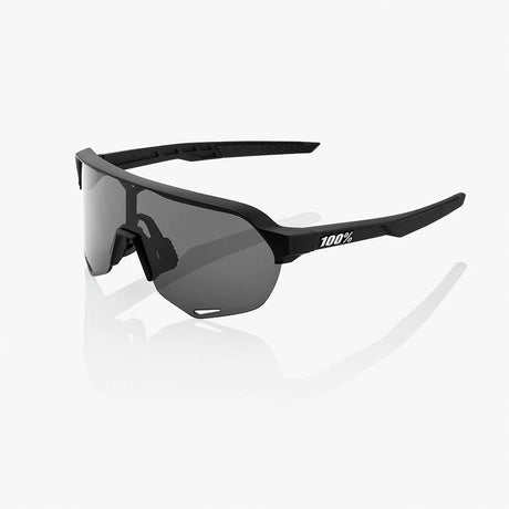 100% S2 Soft Tact Black / Smoke Lens Eyewear - Wolfis