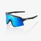 100% S3 Matte Black Hiper Blue Multilayer Mirror Lens Eyewear - Wolfis