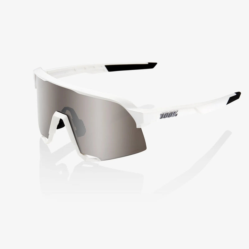 100% S3 Matte White HiPER® Silver Mirror Lens - Wolfis