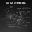 Lezyne RAP II - 25 Co2 - Wolfis