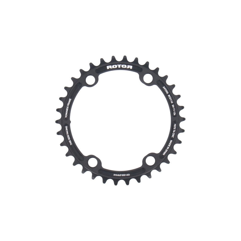 ROTOR ROUND RING 110×4 12-11S 52/36 ROTOR Round ring 1X Aero BCD110x4
