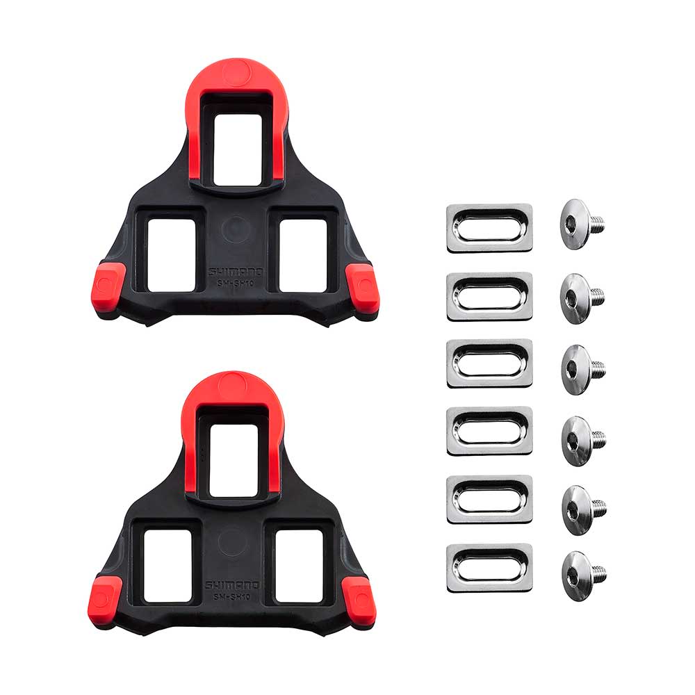 Shimano SM-SH10 SPD SL-Cleats, Fixed, Red - Wolfis